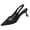 Black, variant on Mesh Pointed Toe Slingback Kitten Heels for Women, Breathable PU Leather Dress Pumps with Comfortable Fit