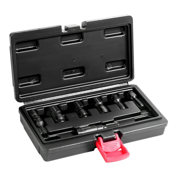VEVOR 7-Piece Thread Chaser Set, Metric Thread Restorer Tool M10 M12 M14 M18 M20 M22, Rethreading Tool Kit with Storage Case, Heat Treated Carbon Steel, for Automotive Thread Repair Applications