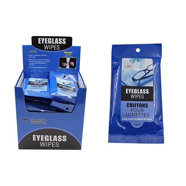 Diamond Visions 111564 20 Count Eyeglass Wipes MultiPack (60 Wipes