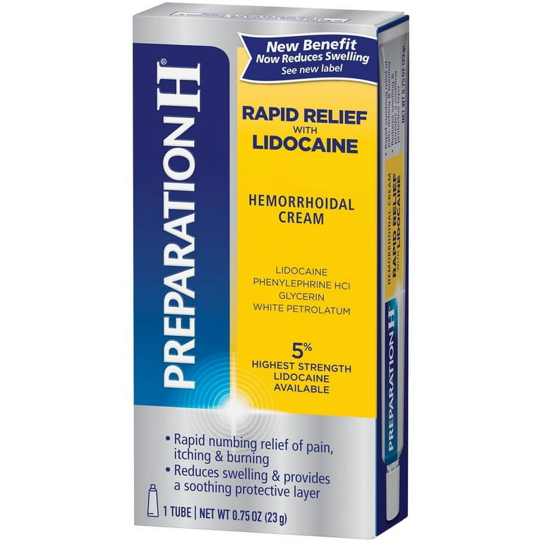 Preparation H Rapid Relief with Lidocaine Hemorrhoid Symptom Treatment  Cream, Tube (0.75 Ounce) 