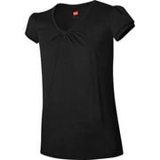 Hanes Girls 4-16 Shirred V-Neck T-Shirt