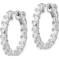 thumbnail image 3 of Sterling Silver Cz In And Out Round Hoop Earrings (21 X 22.5) Made China qe15449, 3 of 6
