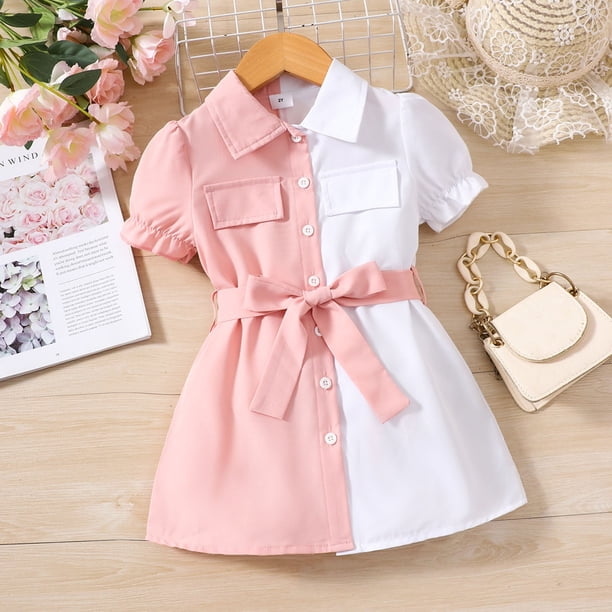 chinese dress ladies Blush Pink and Magenta Tie-Up Ethnic Wear for Girls – Traditional Dres –  Baby&Me main image 0