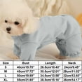 thumbnail image 3 of Pet Pajamas Soft Cotton Jumpsuit Fashion Sleepwear for Dogs and Cats Lightweight One-Piece Apparel Blue L, 3 of 3