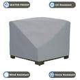 thumbnail image 3 of Patio Corner Sectional Cover 18 Oz Waterproof - 100% UV & Weather Resistant Patio Chair Cover with Air Pockets and Drawstring for Snug Fit (40W x 40D x 31H, Grey), 3 of 7