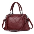 thumbnail image 1 of Bolso de hombro femenino de gran capacidad de pu, bolso de viaje para trabajar, bolso de mensajero simple, 1 of 5