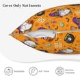 thumbnail image 5 of Haiem Halloween Witches Gnome Print Velvet Soft Solid Decorative Square Throw Pillow Covers Set with Elegant Piping Christmas Cushion Case for Sofa Bedroom Car-20"x20", 5 of 8