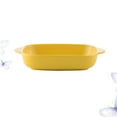 thumbnail image 3 of Creative Ceramics Baking Tray Practical Household Baking Plate Cake Bread Baking Tray for Home Kitchen Bakery (Yellow), 3 of 8