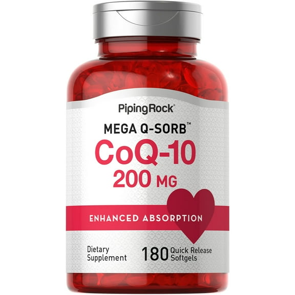 Absorbable CoQ10 200 mg | 180 Softgels | by Piping Rock