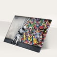thumbnail image 2 of Banksy Graffiti Classic Street Art Painting Poster Print The Boy Behind the Curtain Wall Art Picture Decoration, 2 of 7