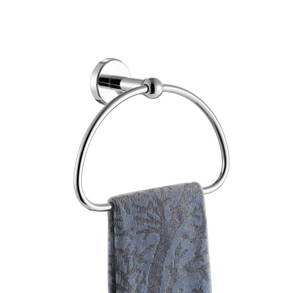 Jqk-Toallero Cromado De Acero Inoxidable, Medio Anillo, Toallero Para Baño, Montaje En Pared De Cromo Pulido De 7 Pulgadas, Tr160-Ch