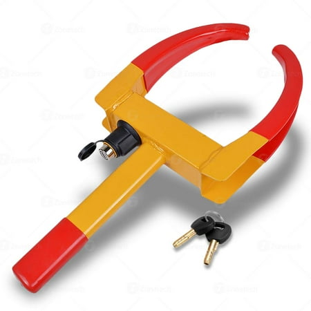 Anti Theft Cable - Zone Tech Heavy Duty Anti- Theft Protective Vehicle Wheel Lock Security Tire Clamp