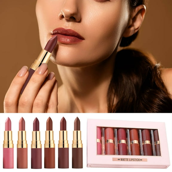 QunYou Lip Makeup Six Matt Lipsticks Not Easy To Fade Waterproof Lipstick