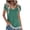 Green-01, variant on Mittory Womens Summer Tops Pleated Short Sleeve Tunic Tops Short Sleeve Blouses Shirts