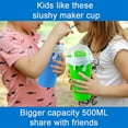thumbnail image 5 of Color Land Magic Slushy Maker Cup, Quick Freeze Technology, Portable Silicone Slushie Maker with Lid & Straw for Outdoor Use 500ml (GREEN), 5 of 7