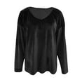 thumbnail image 4 of Hauts en Velours pour Femmes 2026 Mode Automne Hiver Manches Longues Col en V Rétro Décontracté T-Shirts pour Sortir, 4 of 4