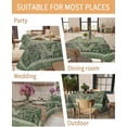 thumbnail image 5 of Retro Green Floral Tablecloth Waterproof for Round/Rectangle/Oval/Square Tablecloth 60x60 in Table Cloth Cover for Fall Baby Shower Christmas Wedding Party, Rustic Tribal Ethnic Bohemian Farmhouse, 5 of 6