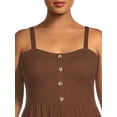thumbnail image 4 of No Boundaries Adjustable Straps Button Front Bra Cup Jumpsuit (Girl's Plus), 4 of 5