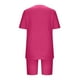 thumbnail image 5 of mfyjkho Pantalones Cortos De Gimnasio Para Mujer, Conjunto De Camisa De Manga Corta Abotonada Y Pantalones Cortos Con Cordón De Lino Y Verano Para Mujer Pantalones Cortos Deportivos Para Mujer Xl, 5 of 6