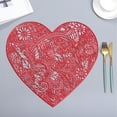 thumbnail image 4 of FYTPOV Romantic Heart Placemats, Roses Hollow Out Placemats for Kitchen and Dining, Valentines Day Decorations, Christmas Placemats for Party Home Decor, Table Decor, 4 of 6