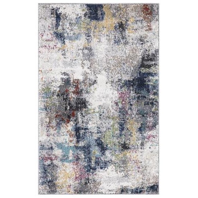 Concord Global Trading 72123 3 x 4 ft. Vintage Aloha Abstract Rectangle Area Rug, Ivory