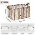 thumbnail image 7 of Yayeee Foldable Storage Basket for Shelves with Handles Set of 2 Waterproof Cloth Bins, Brown Abstract Dots, 7 of 7