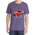 thumbnail image 2 of Wild Bobby, Ford '76 Gran Torino Wheels on Fire, Cars and Trucks, Garment-Dyed Washed Look Short Sleeve Tees, Purple, Large, 2 of 3