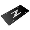 thumbnail image 3 of Nissan 370Z Z 3D Brush Metal Look Logo Black Stainless Steel License Plate, 3 of 5