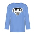 thumbnail image 3 of Men Summer Tops Turtleneck Shirts Men plus Size T Shirts Long Sleeve Pullover Athletic Clothe Shirt Sleeve Top Pack Quick Exercise Top Cute Summer Tops Fitted Long 3/ 4 Letter City Light Blue 4XL, 3 of 3