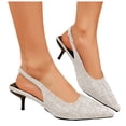 thumbnail image 5 of YLYL Women Pumps Pointed Toe Low Slingback Heel Slip on Wedding Party Working Dress Shoes, 5 of 9