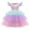 Pink, variant on LYMAYTER Toddler Girls Princess Dresses Baby Girls Gradient Rainbow Princess Dresses for Wedding Party Dresses,Sized 2-6T