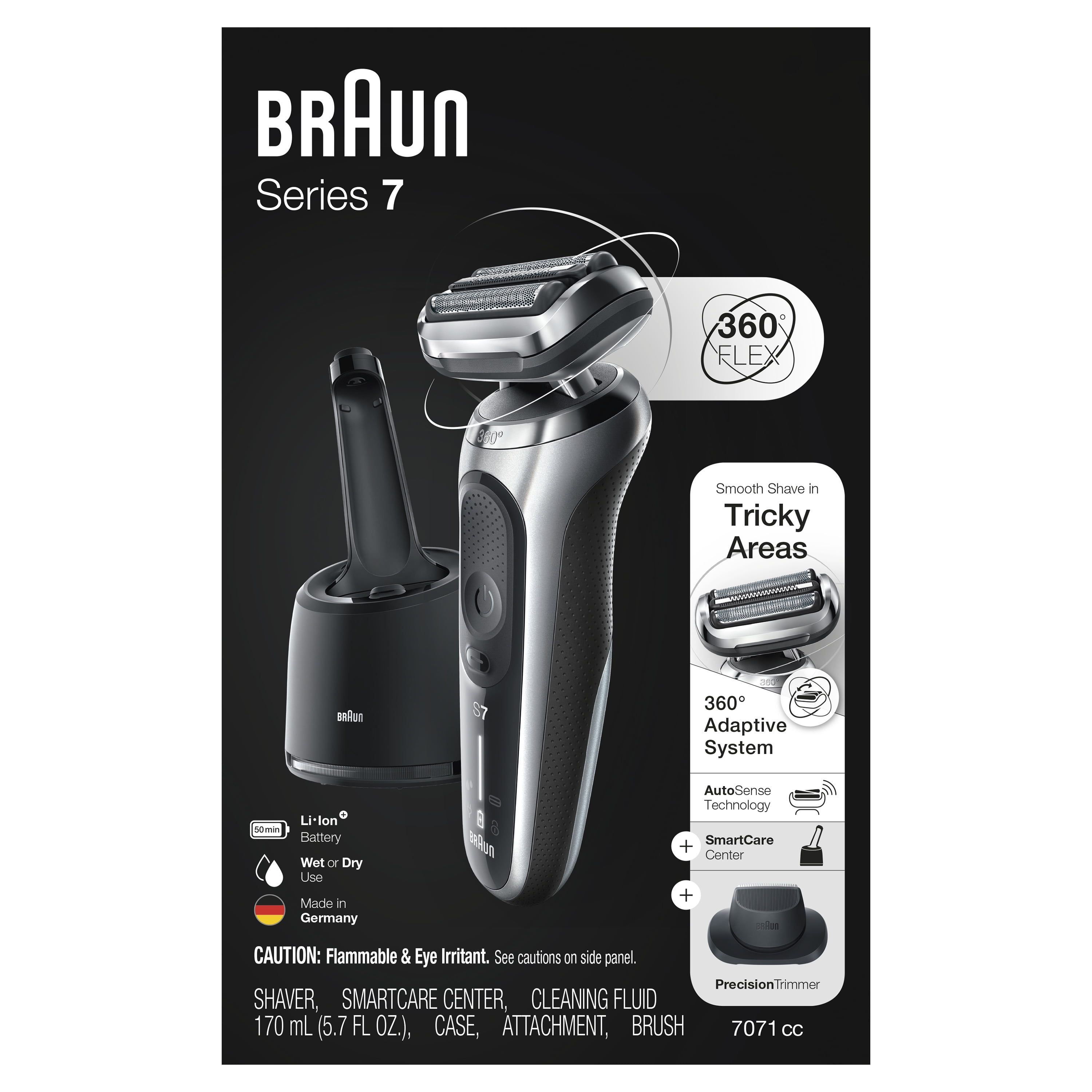 braun electric shaver with trimmer