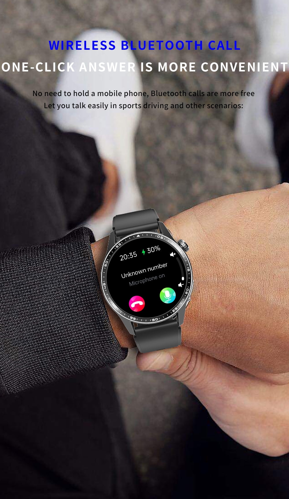 UBABAI F400 Smart Watch Sports Bracelet Bluetooth Call Music Playback Men Women Silicone Strap