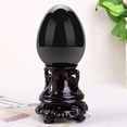 thumbnail image 2 of Obsidiana negra Natural, piedra de cristal con forma de bola, superficie lisa, colección, adornos para manualidades, 1 ud., 2 of 8