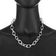 thumbnail image 3 of 14.2mm Large Solid .925 Sterling Silver Cable Chain Necklace, 30 inches, 3 of 6