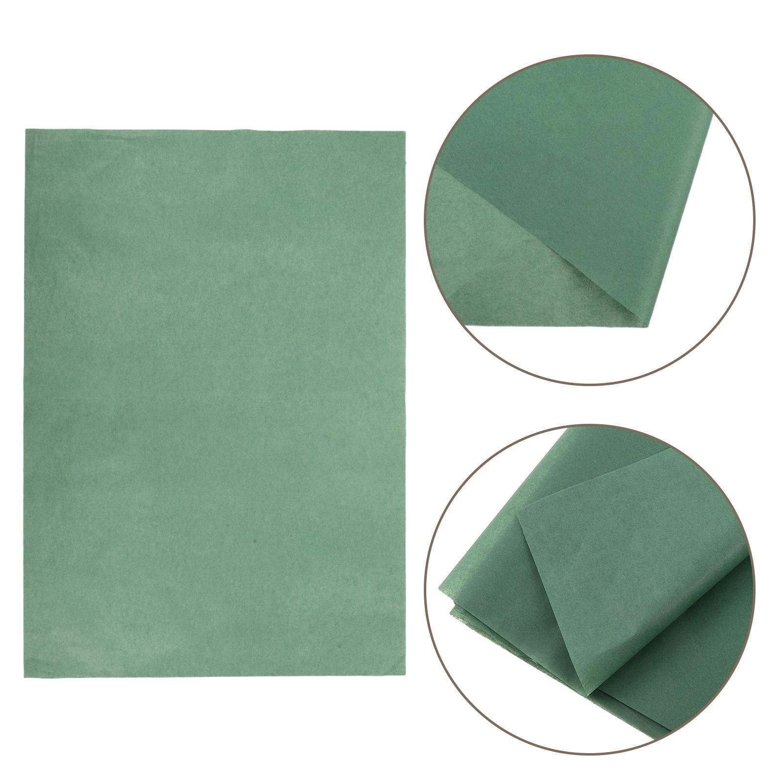 LOLIPPYY 100Pcs Decorative Green Tissue Paper Sheets for DIY Crafting and Floral Wrapping with Soft Luster