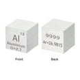 thumbnail image 3 of Uxcell 10Pcs Cubo de Elemento, Cubo de Densidad de 10mm Cubo de Elemento de Alta Densidad Cubo de Metal Único Colecciones de Tabla Periódica de Elementos Experimento de Laboratorio Maestro, 3 of 6