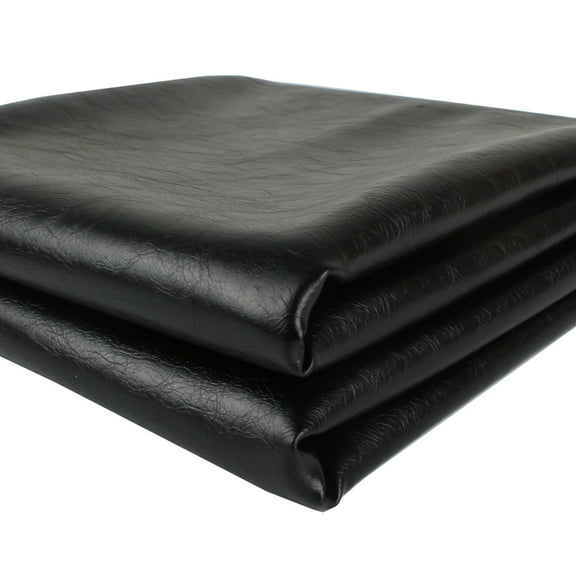 Vinyl Leather Fabric Black Wrinkles style Having Repair In and Abrasion&Scratch Resistance Waterproof 4.5ft Wide