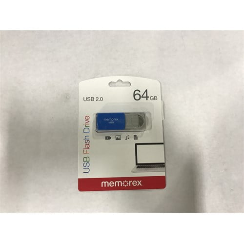 PNY Memorex 64GB Flash Drive USB 2.0 - Blue (32020006421)