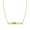 Gold - April, variant on Small Birthstone Necklace 4 Sided Engraved Brass Bar Pendant Necklace