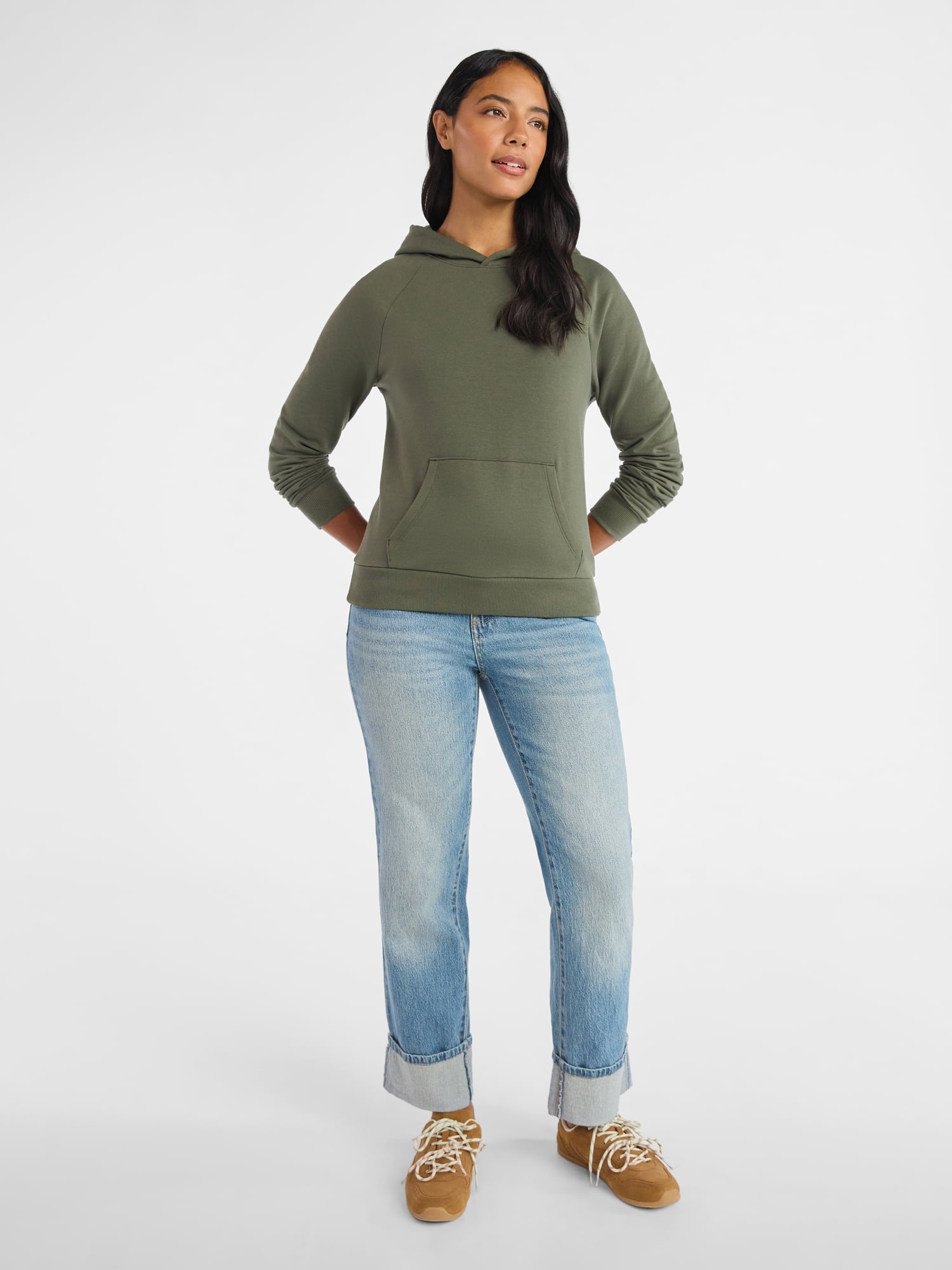 Time and Tru Women's Fleece Hoodie, Sizes XS-XXXL
