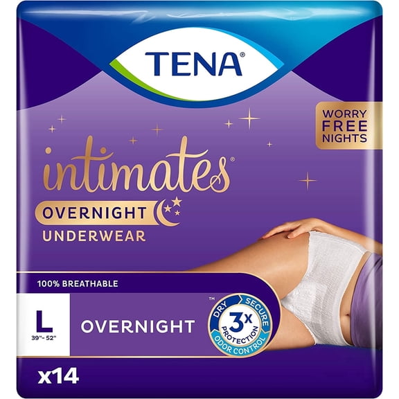 Tena Incontinence Overnight Large 14 Count
