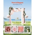 thumbnail image 2 of KFFKFF Artificial Wedding Arch Flowers Kit, Pink Floral Decorations with Drapes (Set of 5) - Includes 2 Floral Arrangements and 3 Sheer Drapes for Ceremony, Bouquets, and Backdrop Decoration, 2 of 9