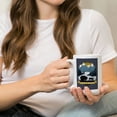 thumbnail image 2 of 15 fl oz Ceramic Mug, Stay Wild, Animal Silhouettes, Yellow and Blue, Contour, Dishwasher & Microwave Safe, 2 of 5