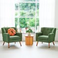 thumbnail image 2 of Mid-Century Accent Chair,Modern Comfy Armchair Upholstered Reading Chair Single Sofa Chair for Living Room,Apartment, Green, 2 of 7