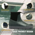 thumbnail image 3 of HSBDNZQ Deck Boots for Men's,Ankle Rubber Rain Boots Waterproof Anti-Slip Waterproof Shoes,Rubber Outdoor Fishing Boating Boots Water Work Shoes for Men, 3 of 6