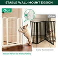thumbnail image 3 of FXW Dog Gate Extra Wide Designed for Indoor Use, Adjustable Width Up to 92-inch Wide (24" H 4 Wire Panels for Puppies and Small Dogs), Black, 3 of 6