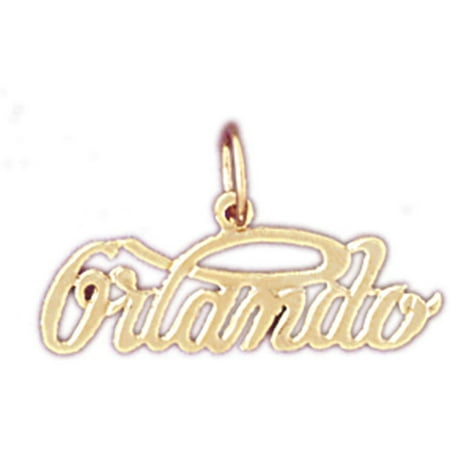 14K Yellow Gold Orlando Pendant - 12 mm
