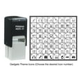thumbnail image 1 of Printtoo Personalized Gadgets Theme Icons Rubber Stamp Self Inking Stamper 24 mm-Black, 1 of 7