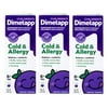 3 Pack Dimetapp Children's Cold & Allergy Grape Flavor 8 oz Each